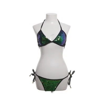 Bikini (Svart, Flerfärgad) från Zaful Elastan, Nylon