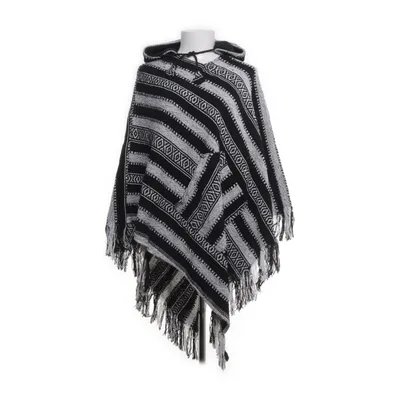 Poncho (Black, White) from Guru Shop Cotton