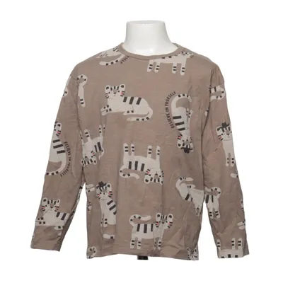 Langærmet t-shirt (Beige, Hvid) fra Minories Bomuld