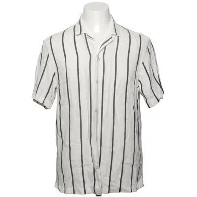 Short sleeve shirt (White, Black) from Zara Linen, Viscose