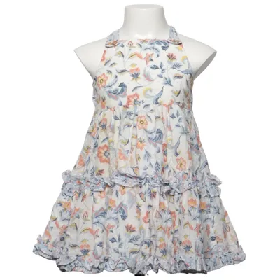 Jurk (Wit, Blauw, Meerkleurig) van Tahari Katoen, Polyester