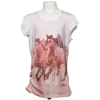 Top (Pink, White, Multicolored) from Yigga Cotton, Polyester