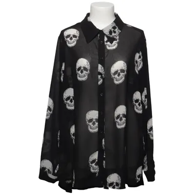 Blouse (Noir, Blanc) de Shein Curve Polyester