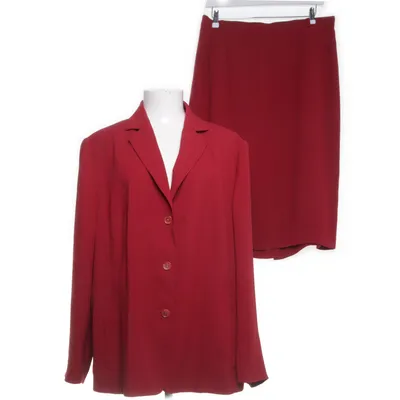 Skirt suit (Red) from Marcona Polyester, Viscose