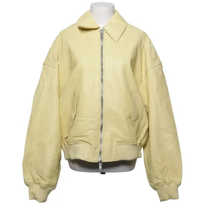 Leren jack (Geel) van Zara Leather Collection Leer