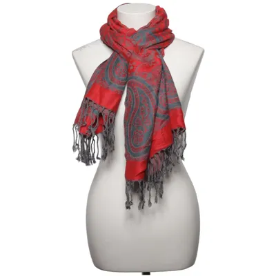 Sjaal (Rood, Grijs) Wol