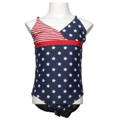 Swimsuit (Blue, White, Red, Multicolored) from Key Zoon Elastane, Polyamide