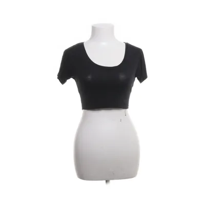 Crop top (Zwart) van Zara Elastaan, Lyocell