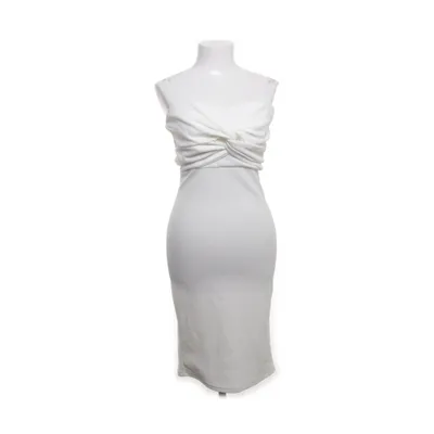 Kjole (Hvid) fra Gina Tricot Elastan, Polyester