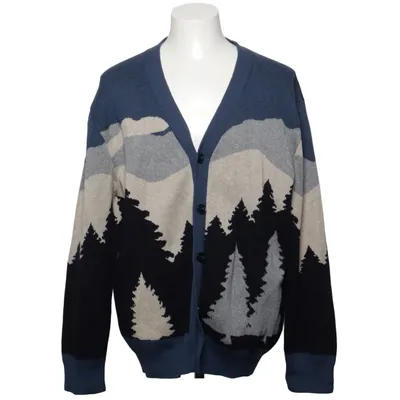 Strickjacke (Blau, Grau, Mehrfarbig) von Olymp Baumwolle, Polyamid, Wolle