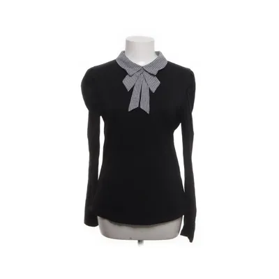 Bluse (Sort, Hvid) fra Qed London Bomuld, Elastan
