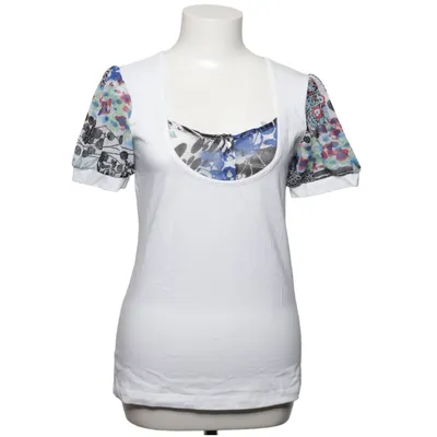Top (White, Multicolored) from Basic Line Cotton, Elastane, Polyester