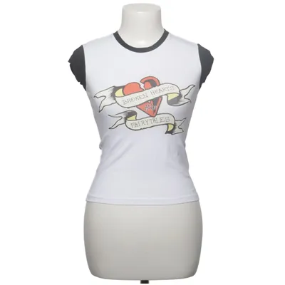 T-shirt (Broken Hearts Contrast Baby Tee) from Ed Hardy Cotton, Elastane
