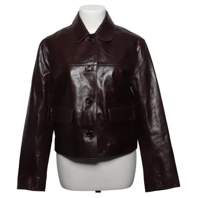 Jacket (Brown) from Massimo Dutti Leather, Polyester