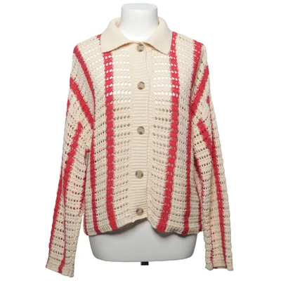 Cardigan (Beige, Red) from Zara Cotton, Polyester, Viscose