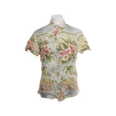 Kortärmad skjorta (Beige, Flerfärgad) från Zara Man Bomull, Linne