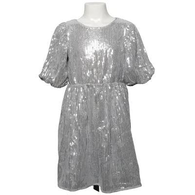 Klänning (Silverfärgad) från H&M Elastan, Polyester