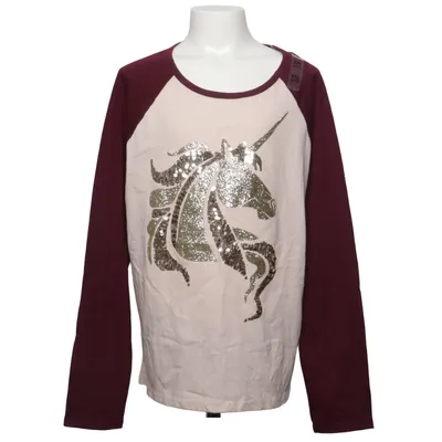 T-shirt à manches longues (Rose, Rouge, Or) de Place Coton, Polyester
