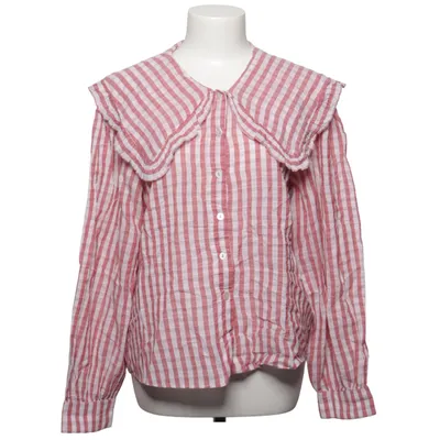 Blouse (Rood, Wit) van Mango Katoen, Elastaan