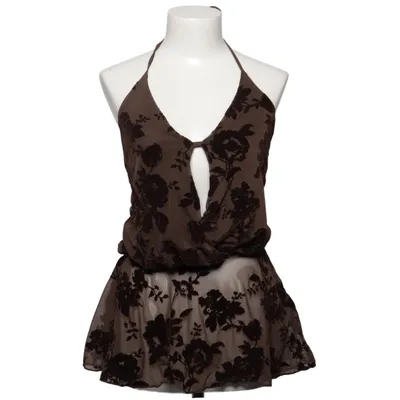 Halter neck top (Brown) from Gina Tricot Elastane, Polyester