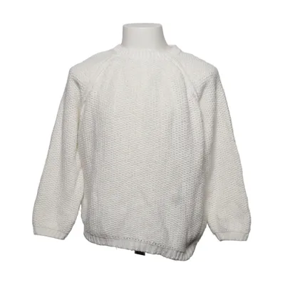 Sweater (White) from Zara Knitwear Acrylic, Cotton