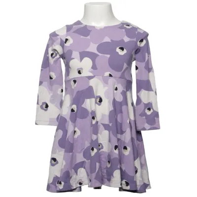 Dress (Purple, White) from Polarn O. Pyret Elastane, Organic cotton