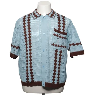 Short sleeve shirt (Blue, Brown) from Boohoo Man Acrylic