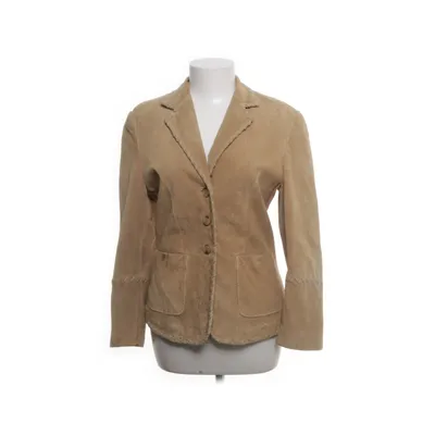 Læderblazer (Brun) fra Taifun Polyester, Læder