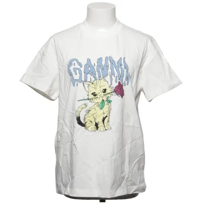 T-shirt (Vit, Flerfärgad) från Ganni Ekologisk bomull