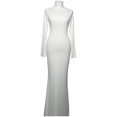 Maxi jurk (Wit) van Leau Elastaan, Polyamide, Polyester