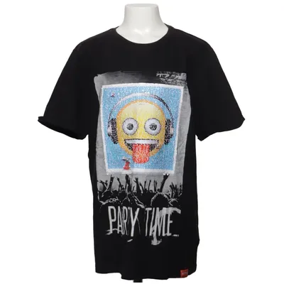 T-shirt (Zwart) van Emoji Katoen