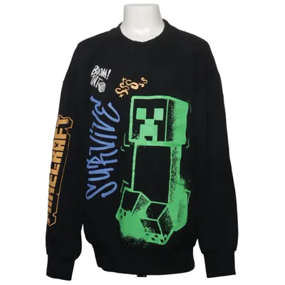Sweatshirt (Zwart, Meerkleurig) van Minecraft Katoen, Polyester