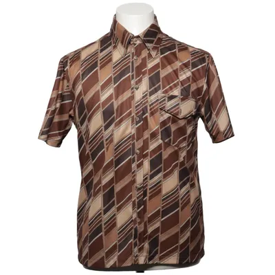Korte mouwen shirt (Bruin, Beige) van Clifton Polyester