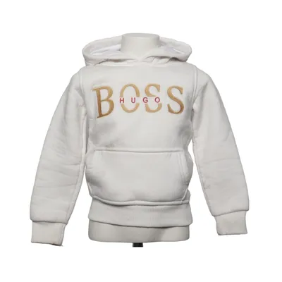 Sweat à capuche (Blanc) de Hugo Boss Coton