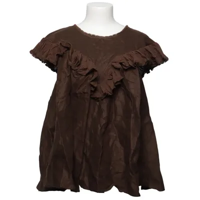 Top (Brown) from VRG GRL Cotton, Linen