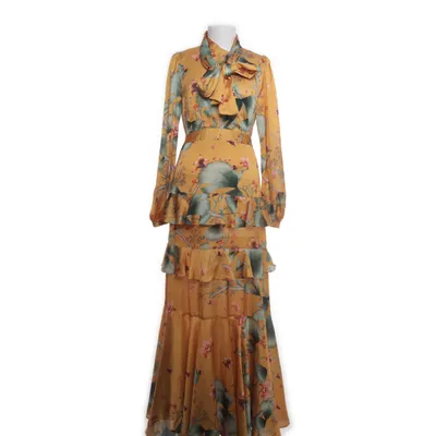 Maxi dress (Yellow, Multicolored) from Johanna Ortiz x H&M Polyester