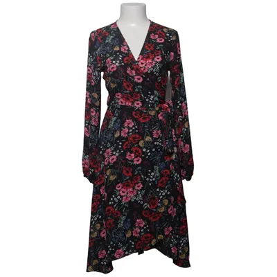 Slå-om-kjole (Sort, Flerfarvet) fra Gina Tricot Polyester