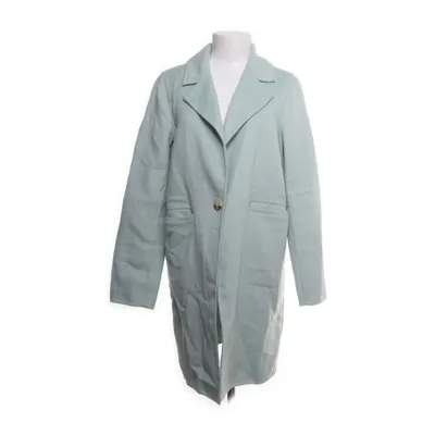 Coat (Blue) from By Anthropologie Polyester, Wool