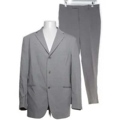 Kostym (Grå) från Rice Elastan, Polyester, Ull