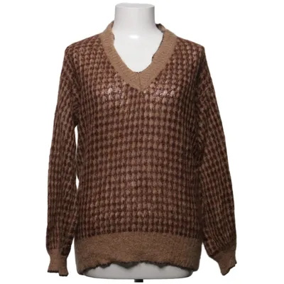 Sweater (Brown, Beige) from Levate Alpaca wool, Mohair, Polyamide