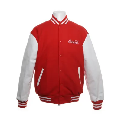 Varsity jacket (Red, White) from Coca Cola Polyester, Faux leather, Wool