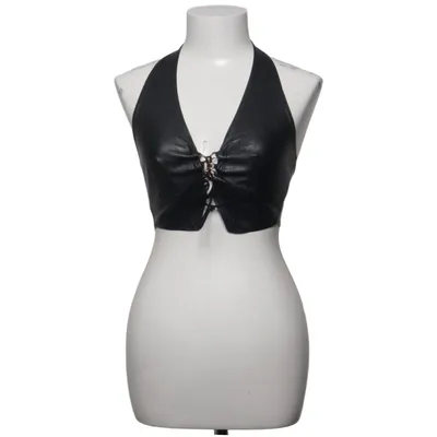Haltertop (Lacing Pu Halter Top) van NLY One Polyester, Polyurethaan