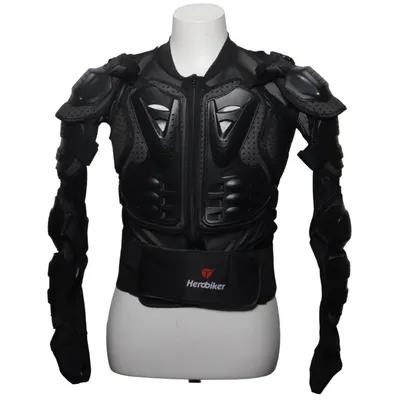 Blouson de moto (Noir, Gris) de Herobiker Polyester