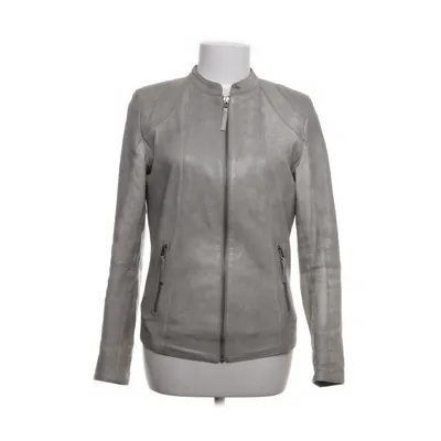 Leather jacket (Gray) from Clements Ribeiro Polyester, Leather