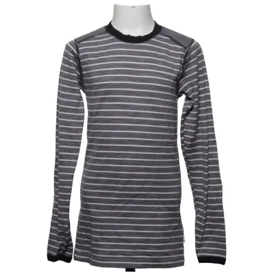 Long sleeve T-shirt (Gray, White) from Joha Cotton, Polyamide, Wool