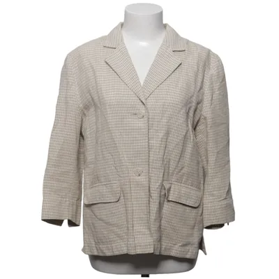 Blazer (Beige, Wit) van La Strada Katoen, Linnen