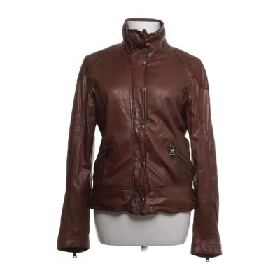 Läderjacka (Brun) från Mauritius Bomull, Skinn