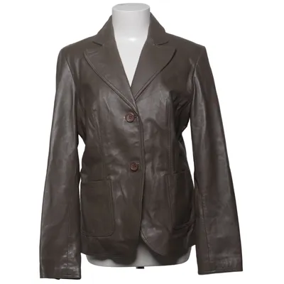Blazer en cuir (Gris) de Laura Clement Polyester