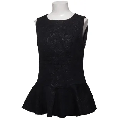 Peplum Top (Schwarz) von Gloockler Baumwolle, Elasthan, Polyester