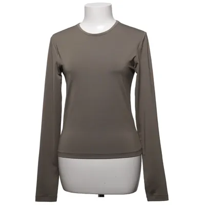 Langærmet t-shirt (Beige) fra H&M Move Elastan, Polyester